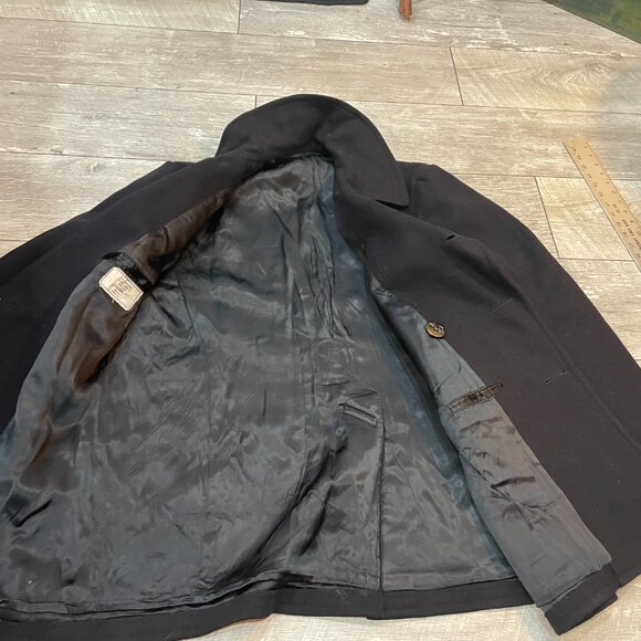 Vintage U.S. Navy issue Kersey Wool Peacoat 42 R / Large - Picture 3 of 7